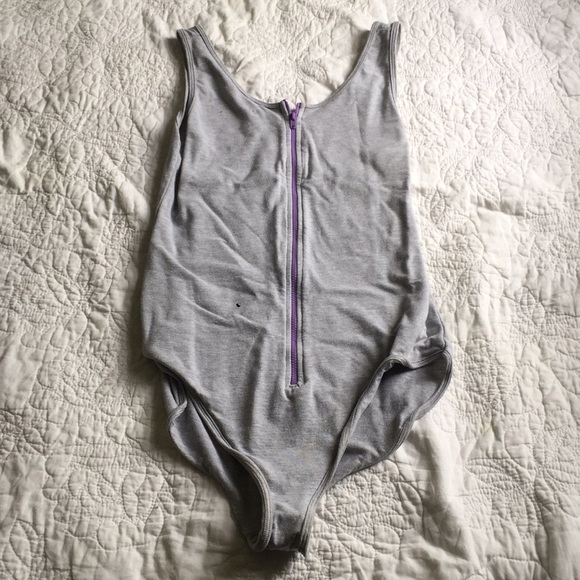 AMERICAN APPAREL Zipper Bodysuit - Picture 1 of 1
